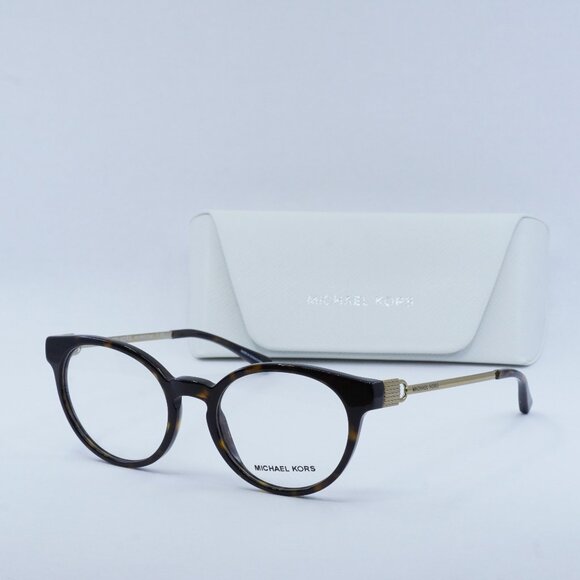 FINAL PRICE NEW MICHAEL KORS KEA MK4048 3293 HAVANA GOLD EYEGLASSES - Picture 1 of 9